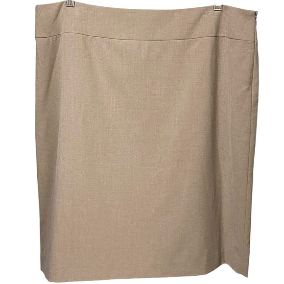 Tahari ASL Taupe Pencil Skirt Size 16 Office Career Minimalist CorpCore NWT - Picture 1 of 5